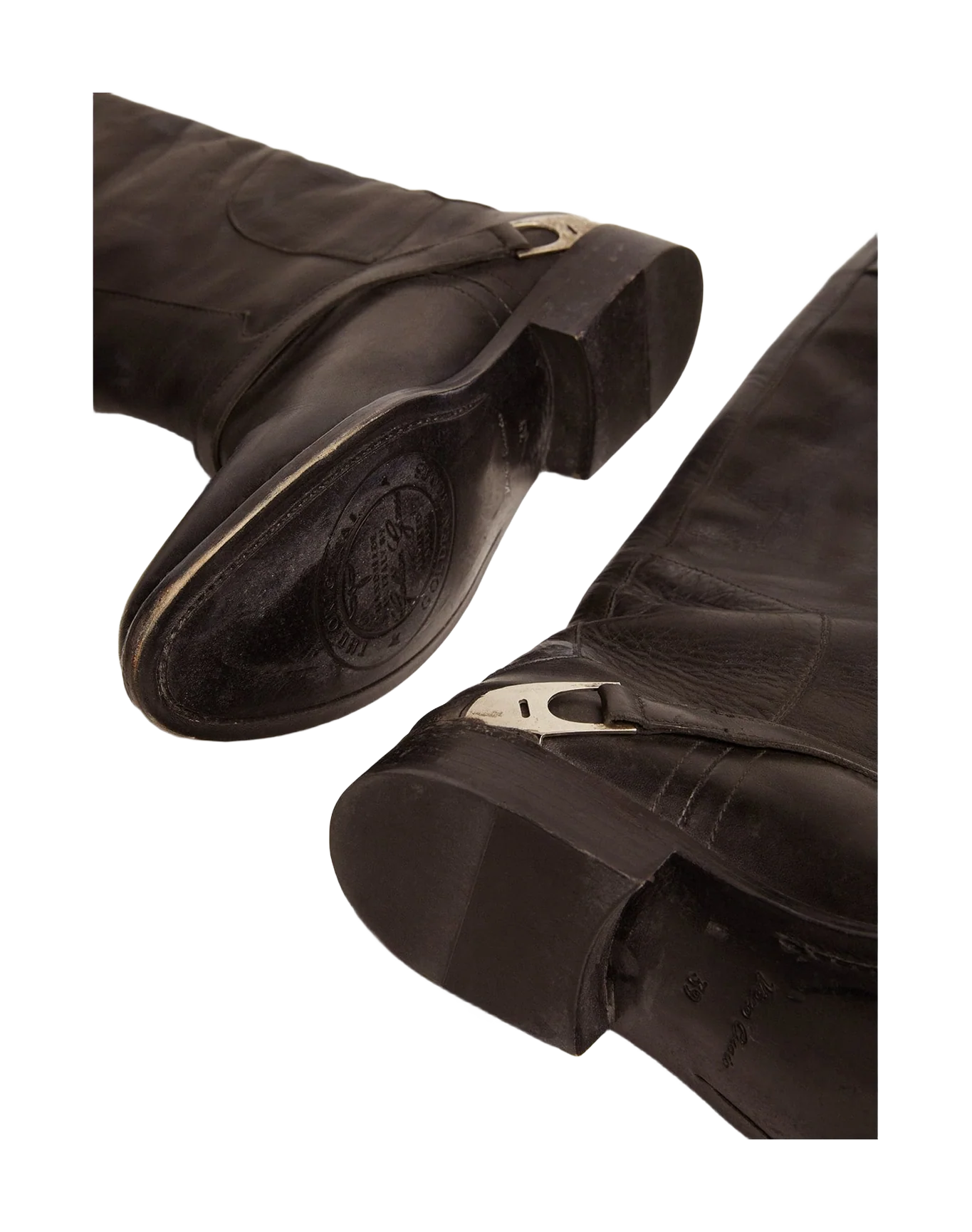 Women | Leather Boots with Clamp On The Heel | Black (V1) - Image 2