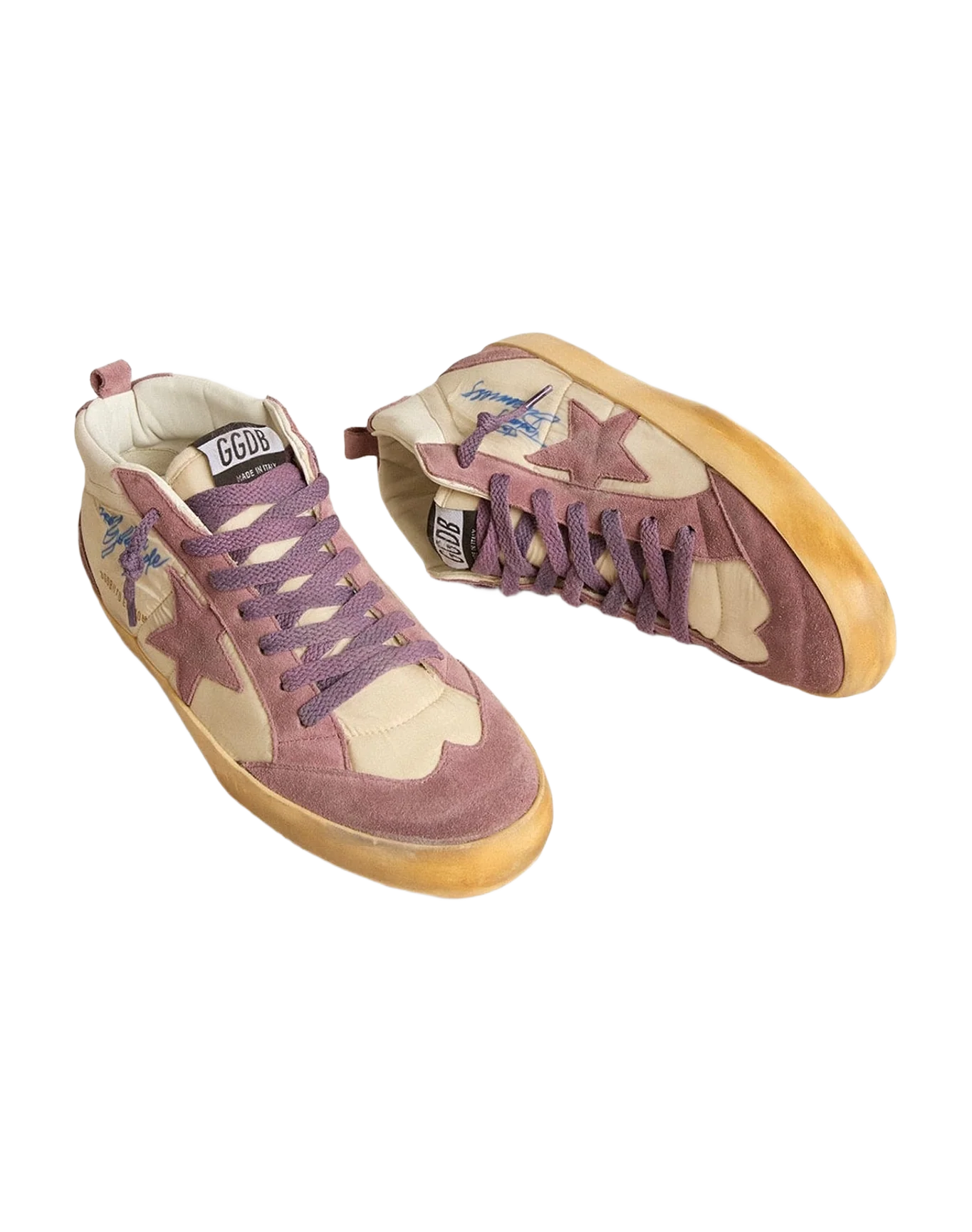 Women | Mid Star Lab Nylon & Nappa with Suede Star | Wistful Mauve x Cream x White (V1) - Image 5
