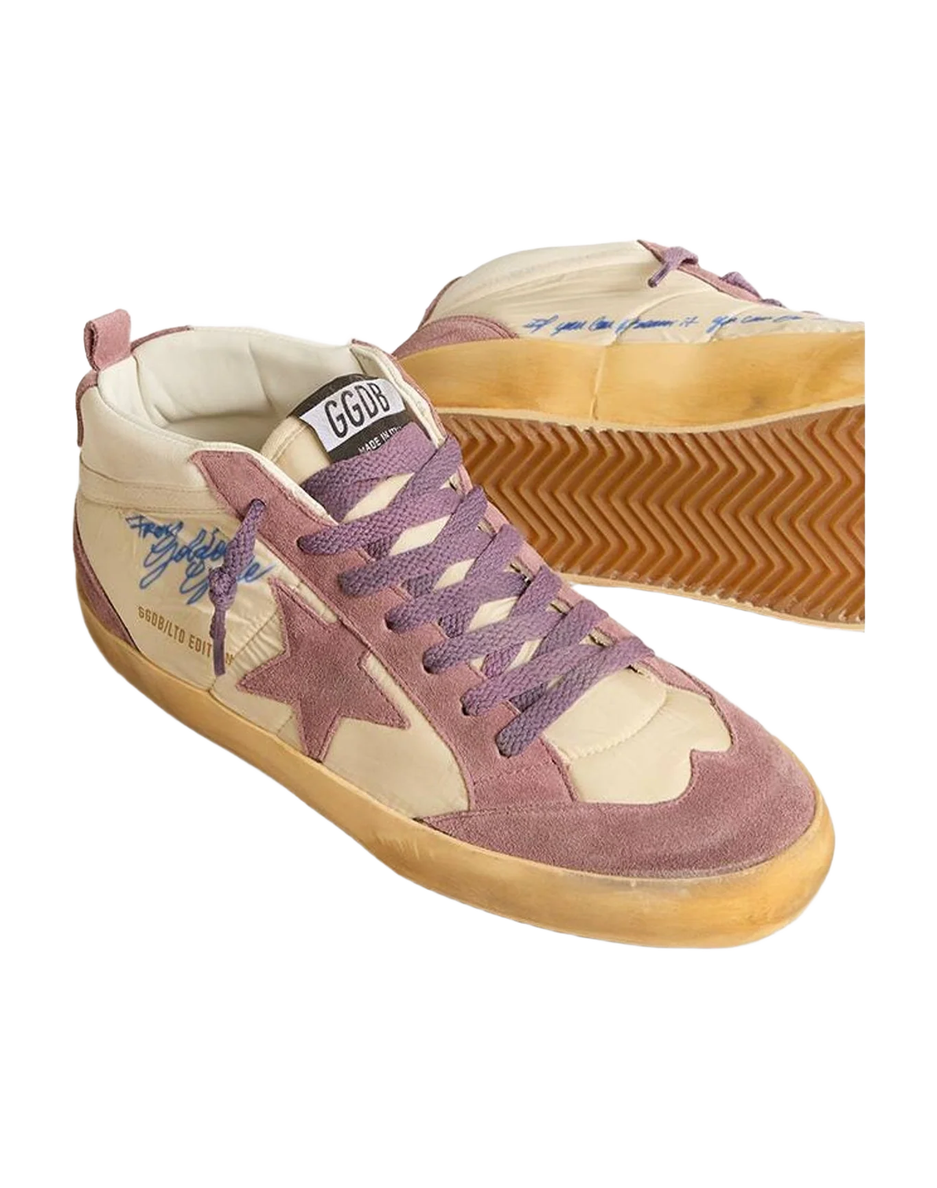Women | Mid Star Lab Nylon & Nappa with Suede Star | Wistful Mauve x Cream x White (V2) - Image 3