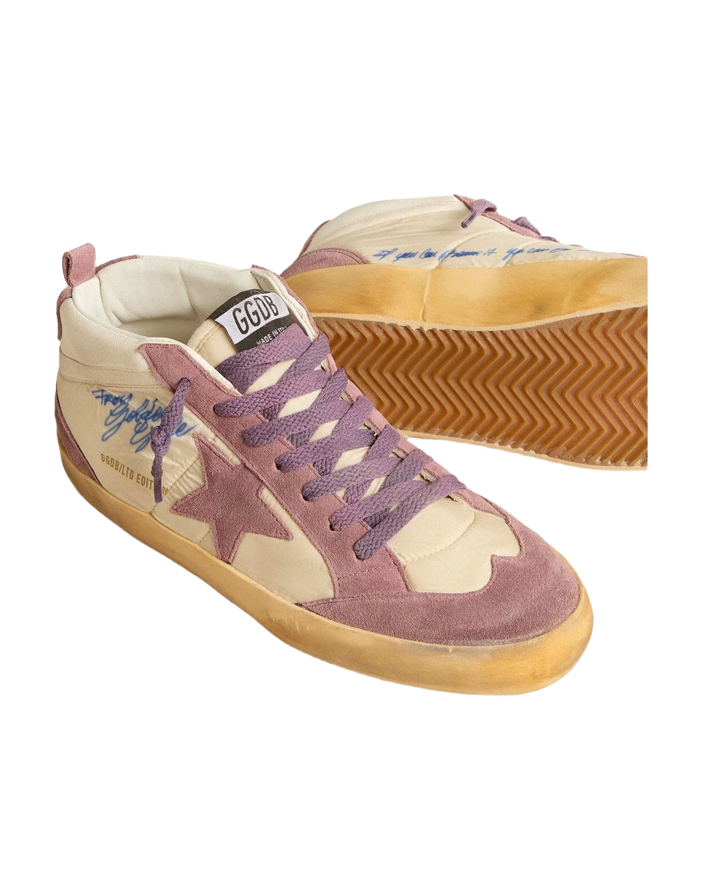 Women | Mid Star Lab Nylon & Nappa with Suede Star | Wistful Mauve x Cream x White (V2) - Image 7