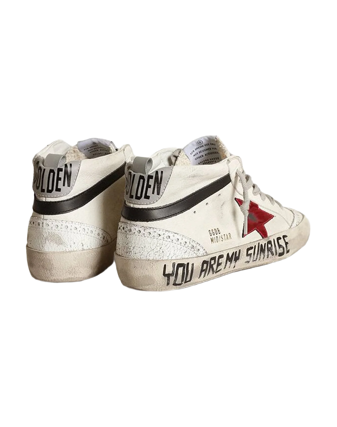 Women | Mid Star with A Pink Laminated Leather Star & Flash | White x Winw x Black x Light Grey (V1) - Image 6