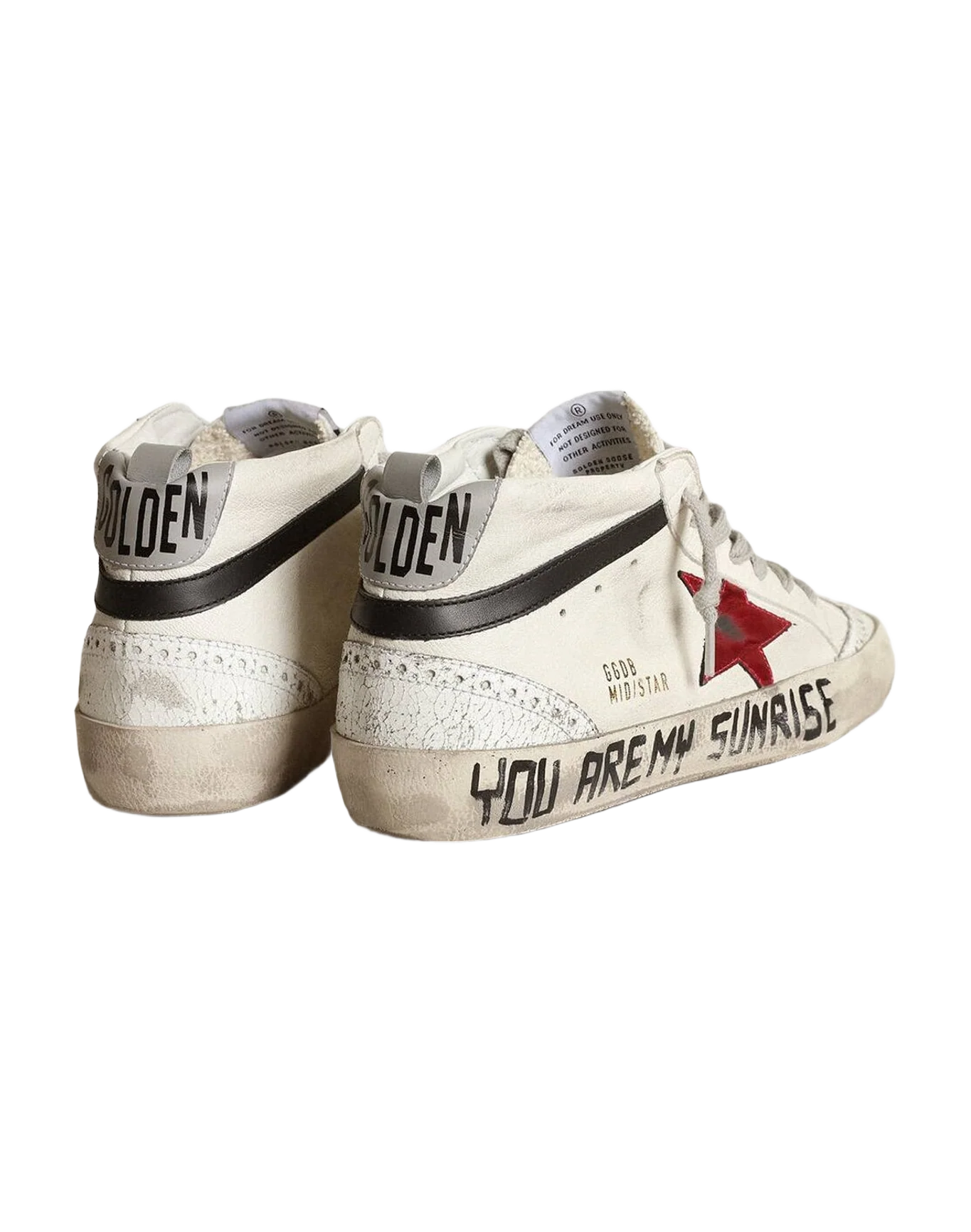 Women | Mid Star with A Pink Laminated Leather Star & Flash | White x Winw x Black x Light Grey (V1) - Image 9