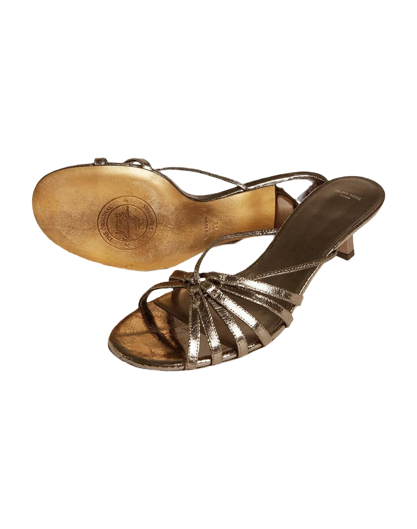 Women | Nico Kitten Heel Sandals Metallic Gray Leather | Rutenio Metal (V1) - Image 4
