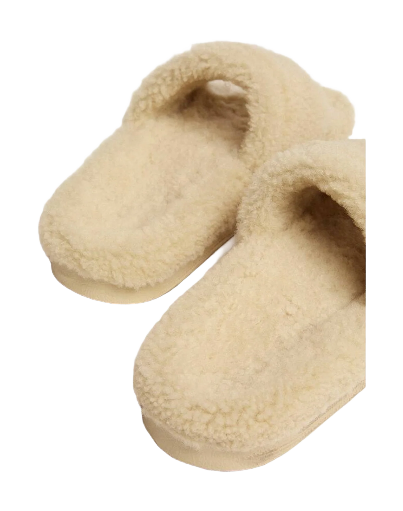 Women | Poolstar Shearling with Glitter Star | Beige x Silver (V1) - Image 5