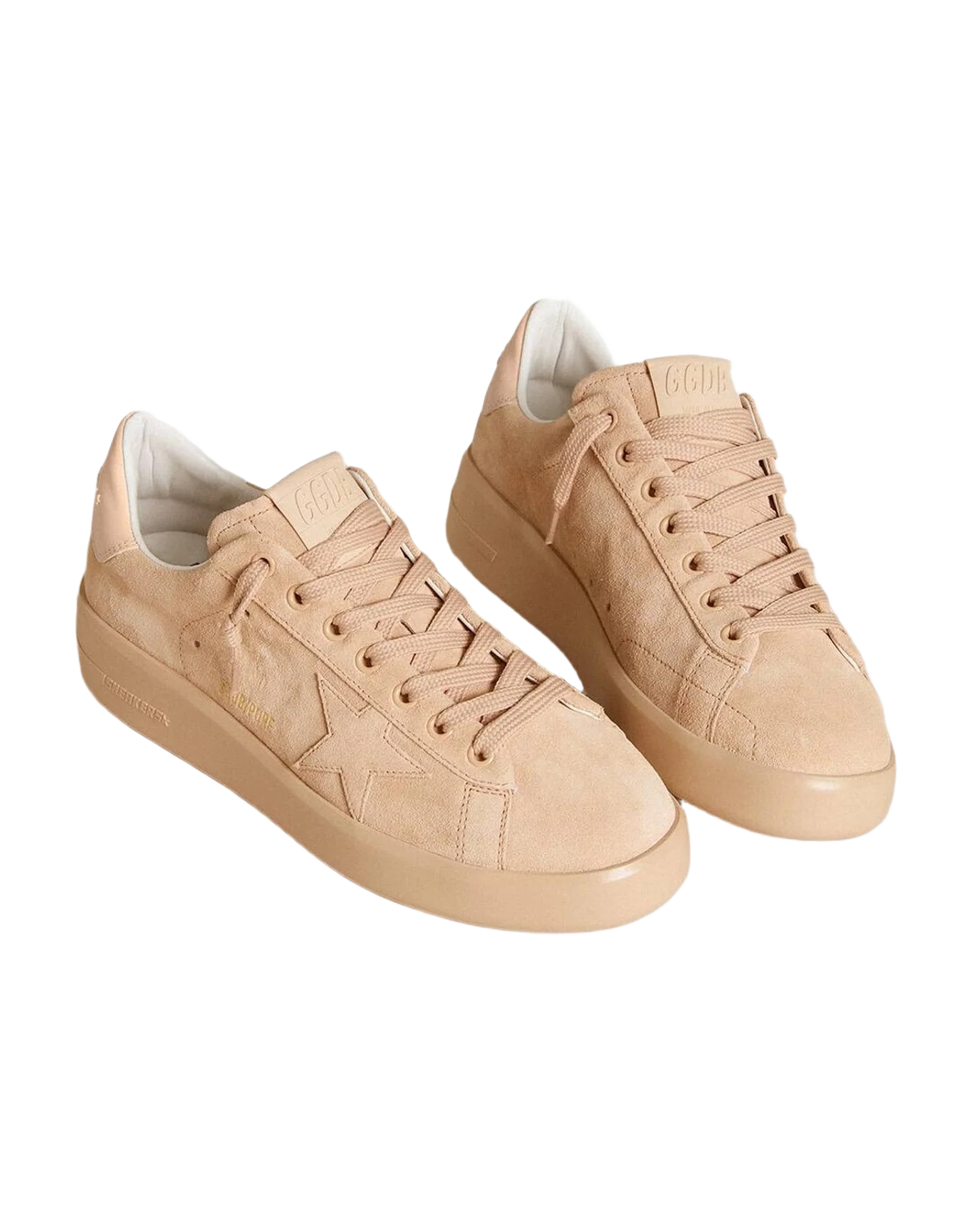 Women | Purestar Suede with Suede Star & Light Pink Leather Heel Tab | Moonlight x White (V2) - Image 6
