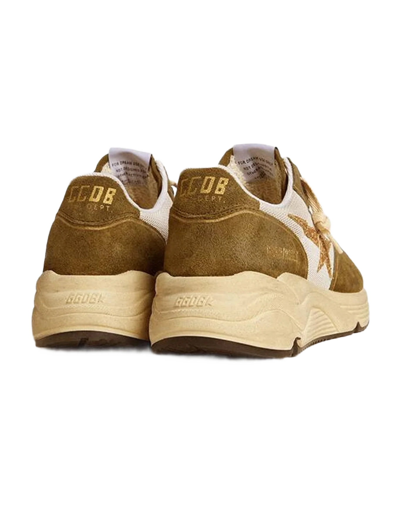 Women | Running Sole Brown Suede & Mesh with Gold Glitter Star | White x Red x Beige x Ice (V1) - Image 8