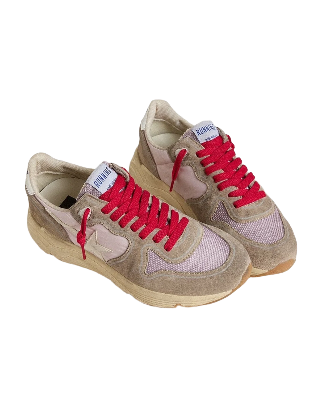 Women | Running Sole Ltd Pink Nylon with Leather Star | Grey x Iris x White x Silver (V2)