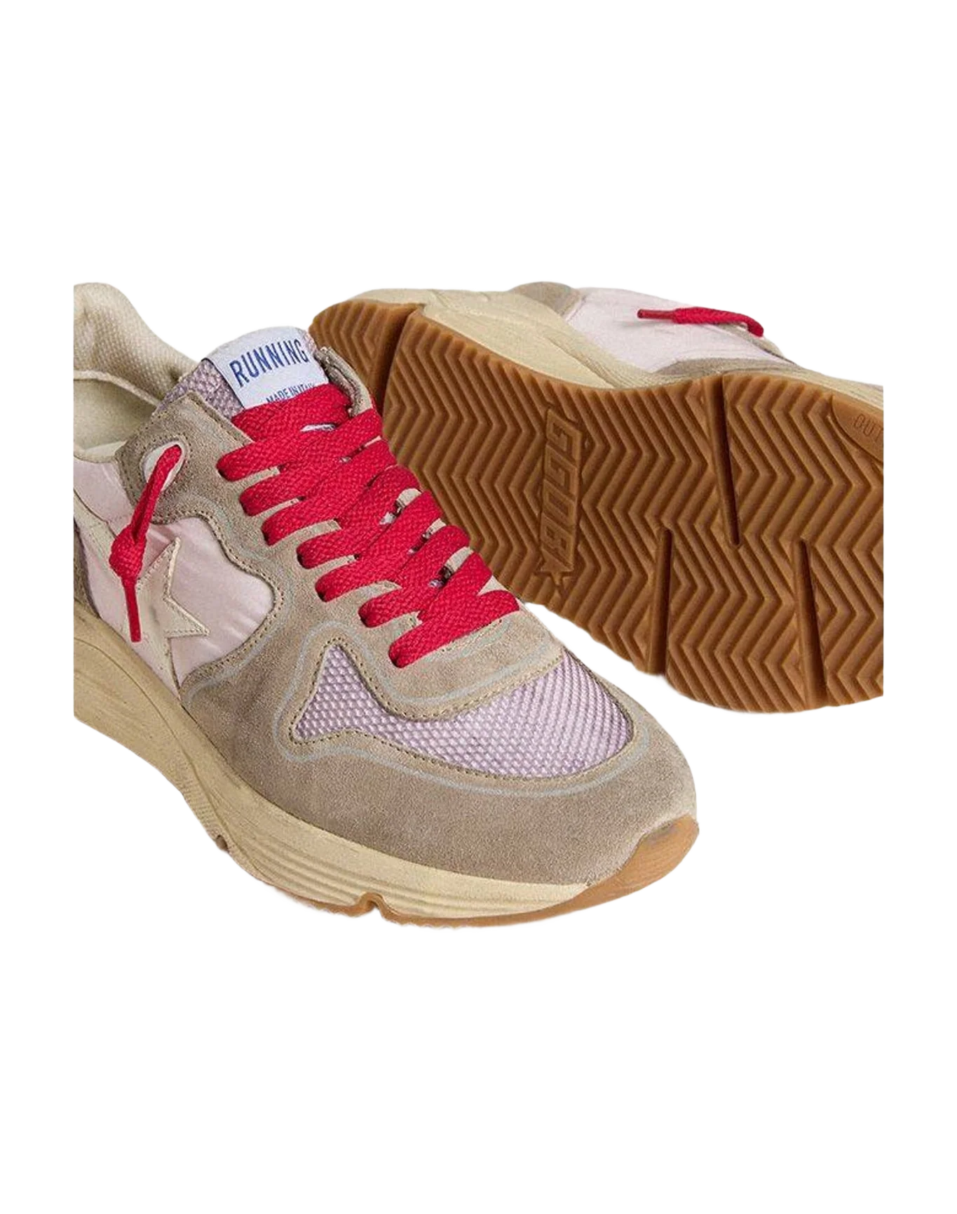 Women | Running Sole Ltd Pink Nylon with Leather Star | Grey x Iris x White x Silver (V2) - Image 3
