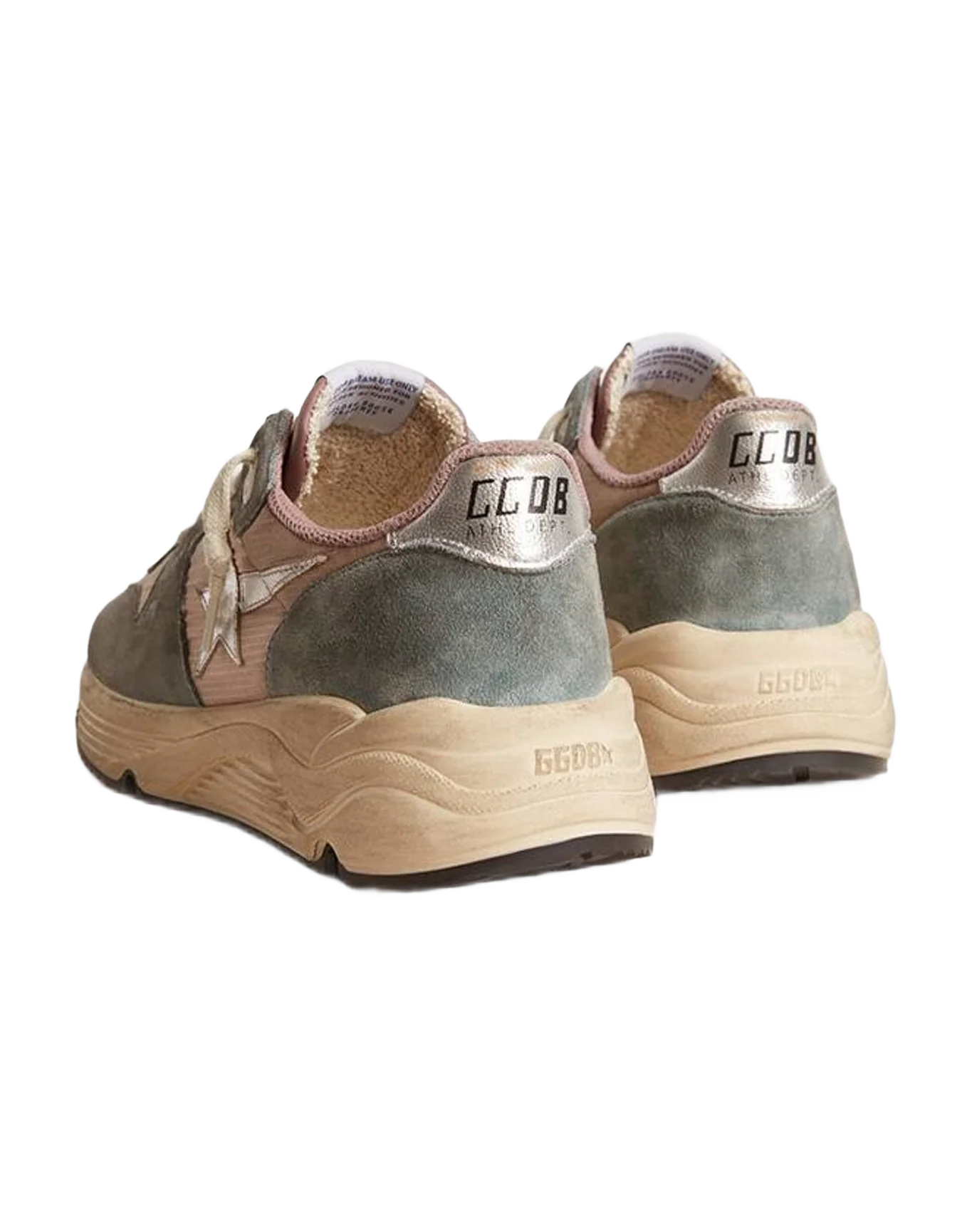 Women | Running Sole Nylon & Light Suede with Leather Star | Silver Blue x Powder Pink x Twilight Mauve x Silver (V1) - Image 3