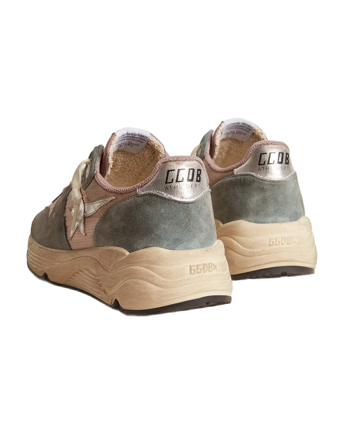 Women | Running Sole Nylon & Light Suede with Leather Star | Silver Blue x Powder Pink x Twilight Mauve x Silver (V2) - Image 4