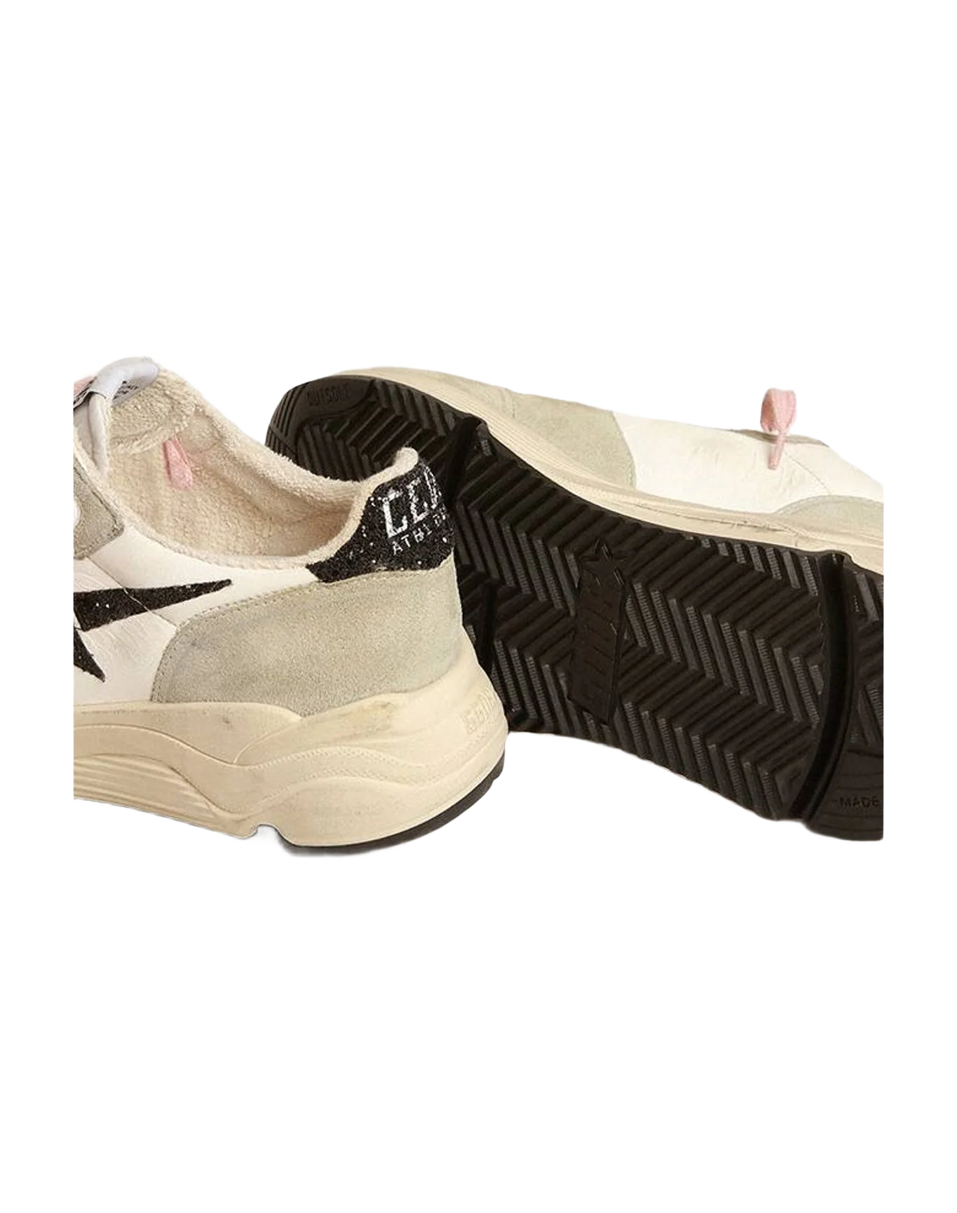 Women | Running Sole with Gray Suede Inserts & Glitter Star | Ice x Cream x Black (V1) - Image 5