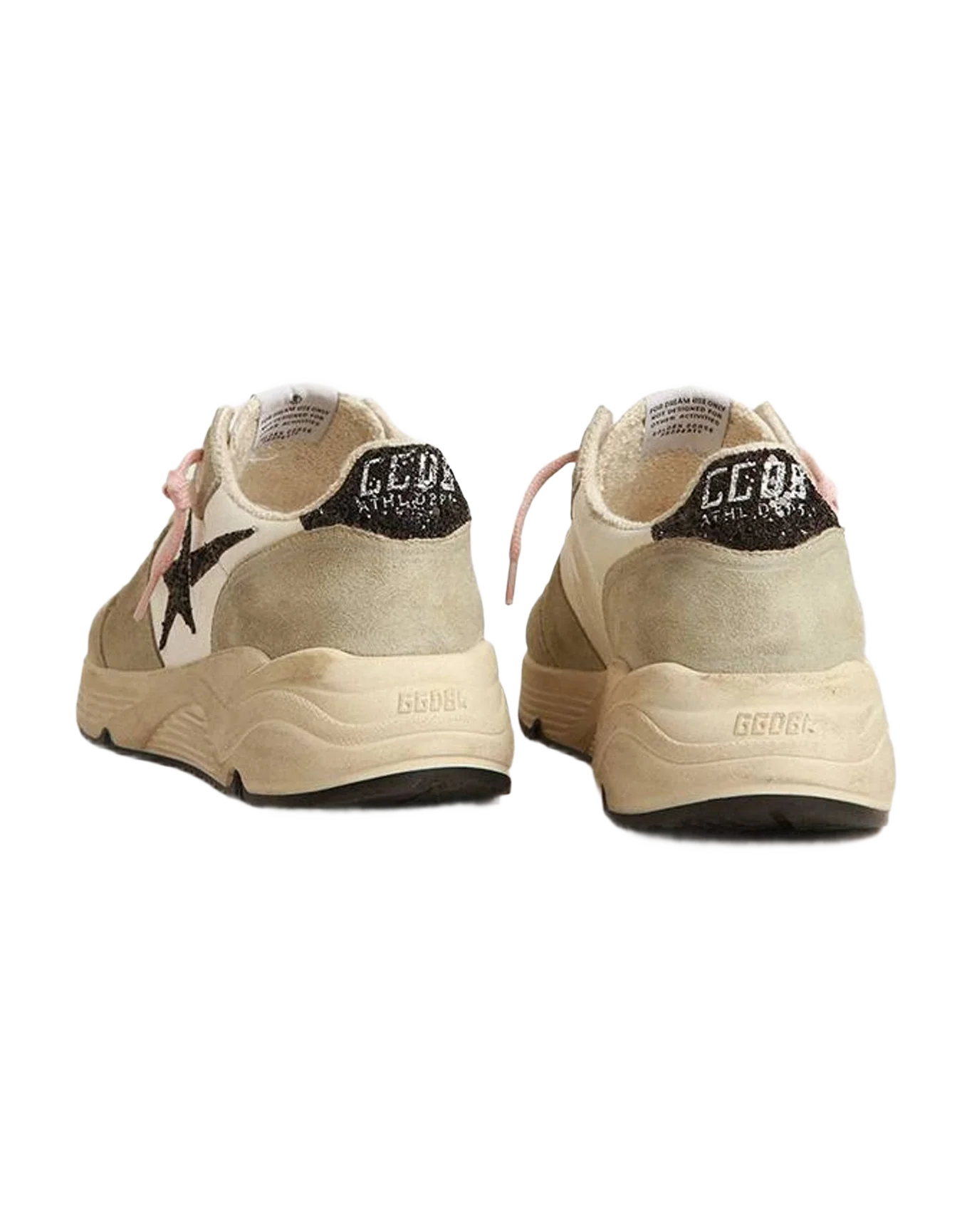 Women | Running Sole with Gray Suede Inserts & Glitter Star | Ice x Cream x Black (V1) - Image 6