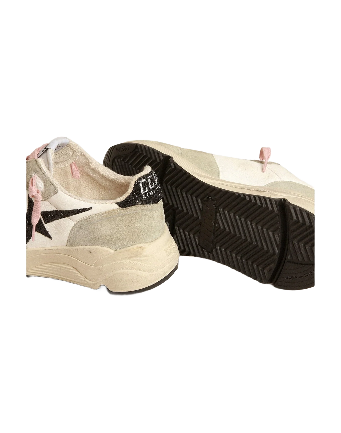 Women | Running Sole with Gray Suede Inserts & Glitter Star | Ice x Cream x Black (V1) - Image 7