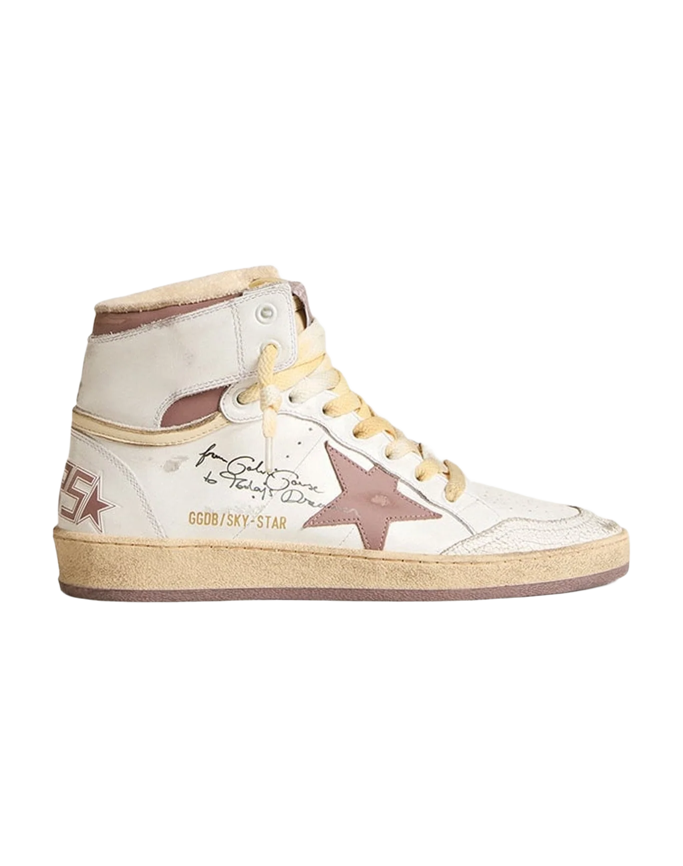 Women | Sky Star Leather with Leather Star | White x Pink x Beige (V1) - Image 3