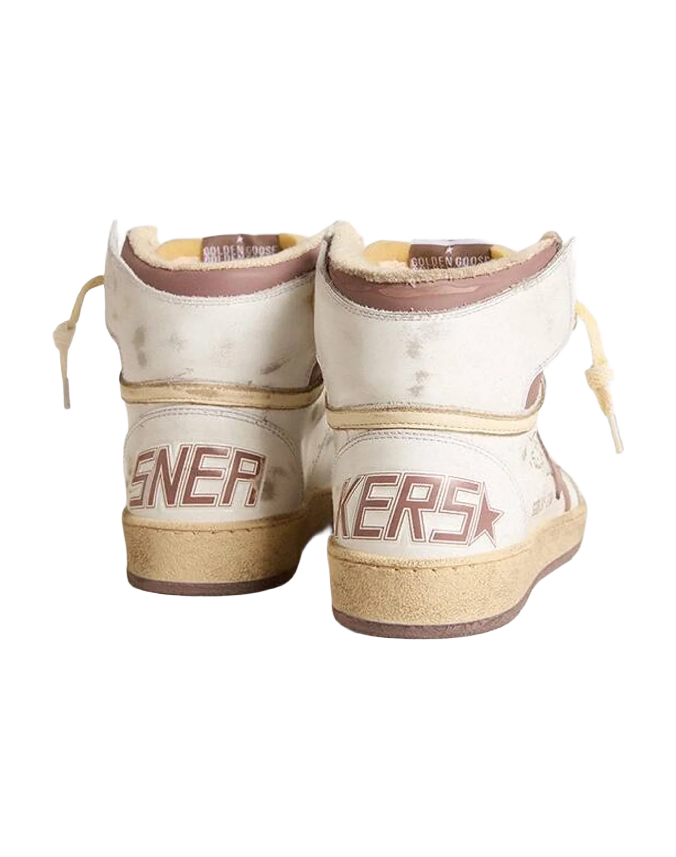 Women | Sky Star Leather with Leather Star | White x Pink x Beige (V1) - Image 6