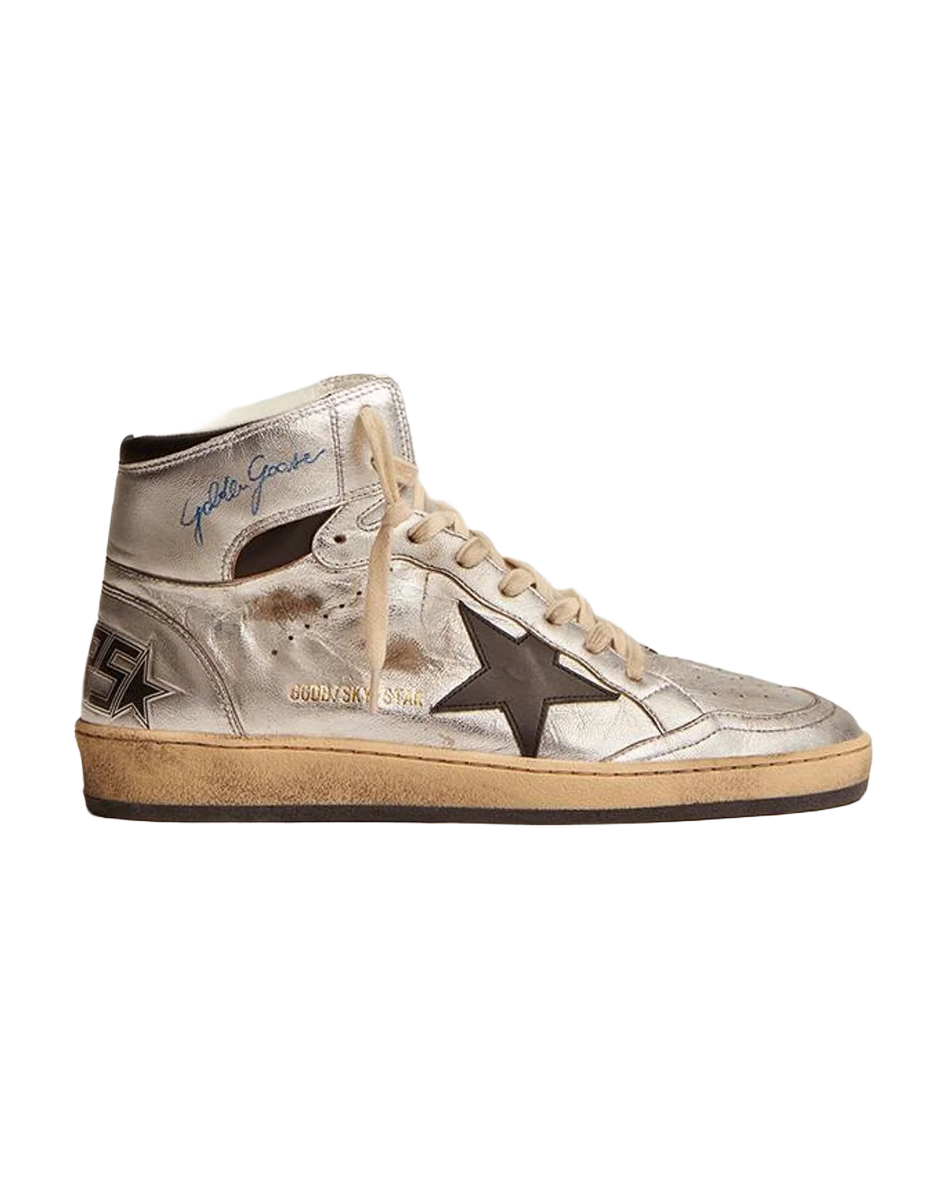 Women | Sky Star Metallic Leather with Leather Star | Silver x Black (V1) - Image 3