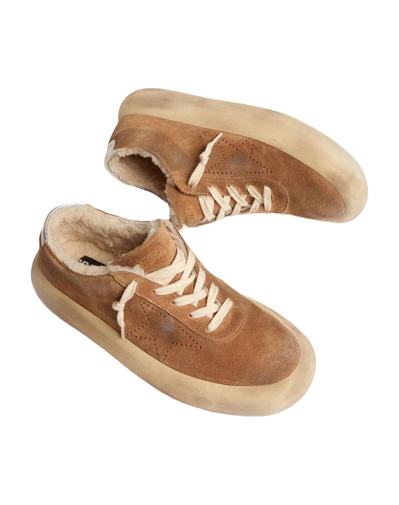 Women | Space Star Shoes Colored Suede with Shearling Lining | Tobacco (V1)