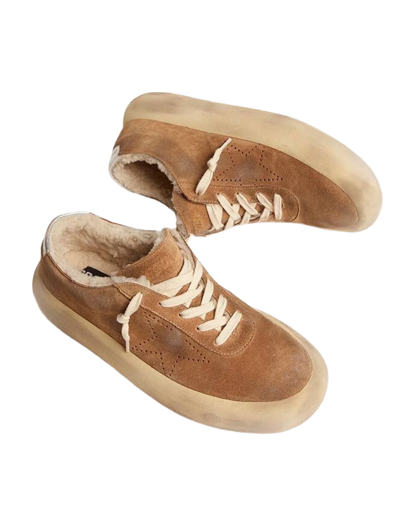 Women | Space Star Shoes Colored Suede with Shearling Lining | Tobacco (V1) - Image 4