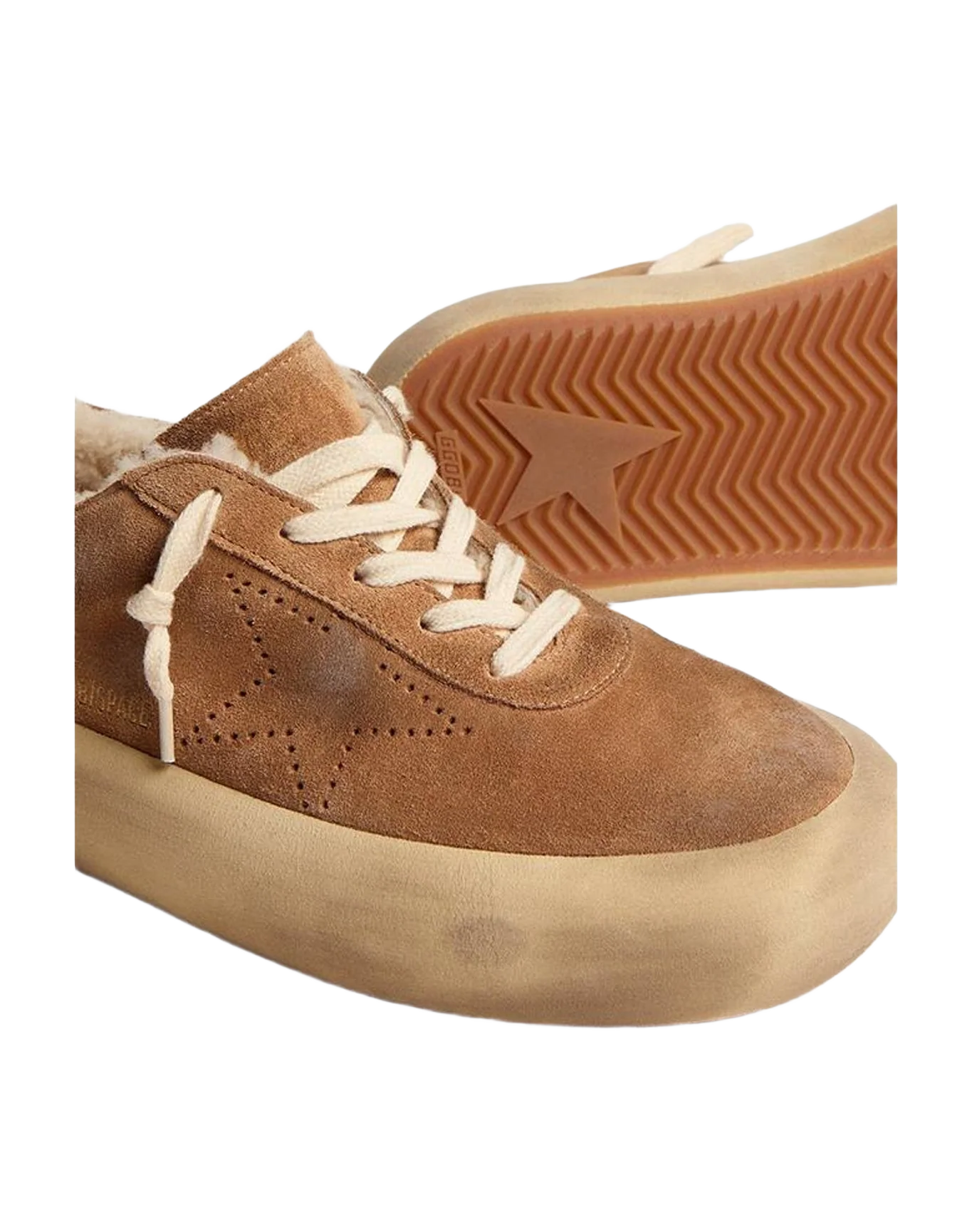 Women | Space Star Shoes Colored Suede with Shearling Lining | Tobacco (V1) - Image 8