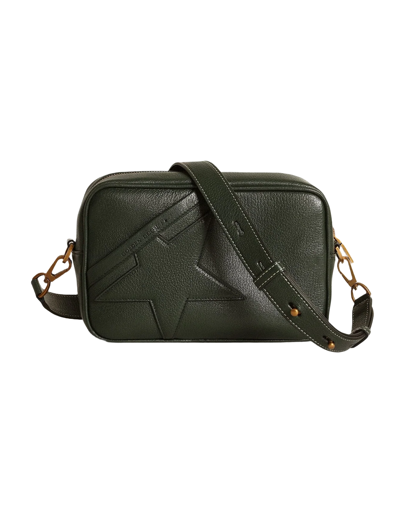 Women | Star Bag Dark Leather with Tone On Tone Star | Deep Green (V1)