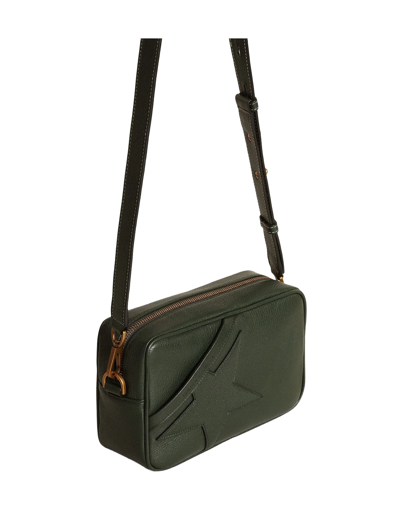 Women | Star Bag Dark Leather with Tone On Tone Star | Deep Green (V1) - Image 8