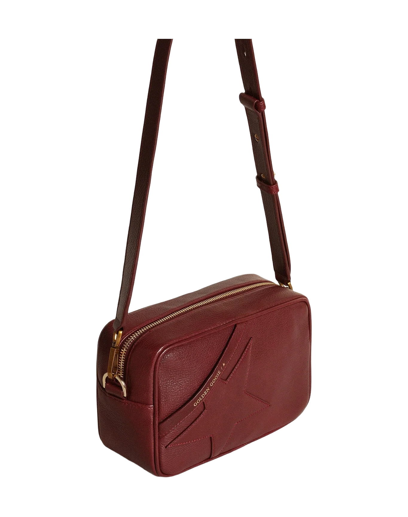 Women | Star Bag Leather with Tone On Tone Star | Burgundy (V1) - Image 9