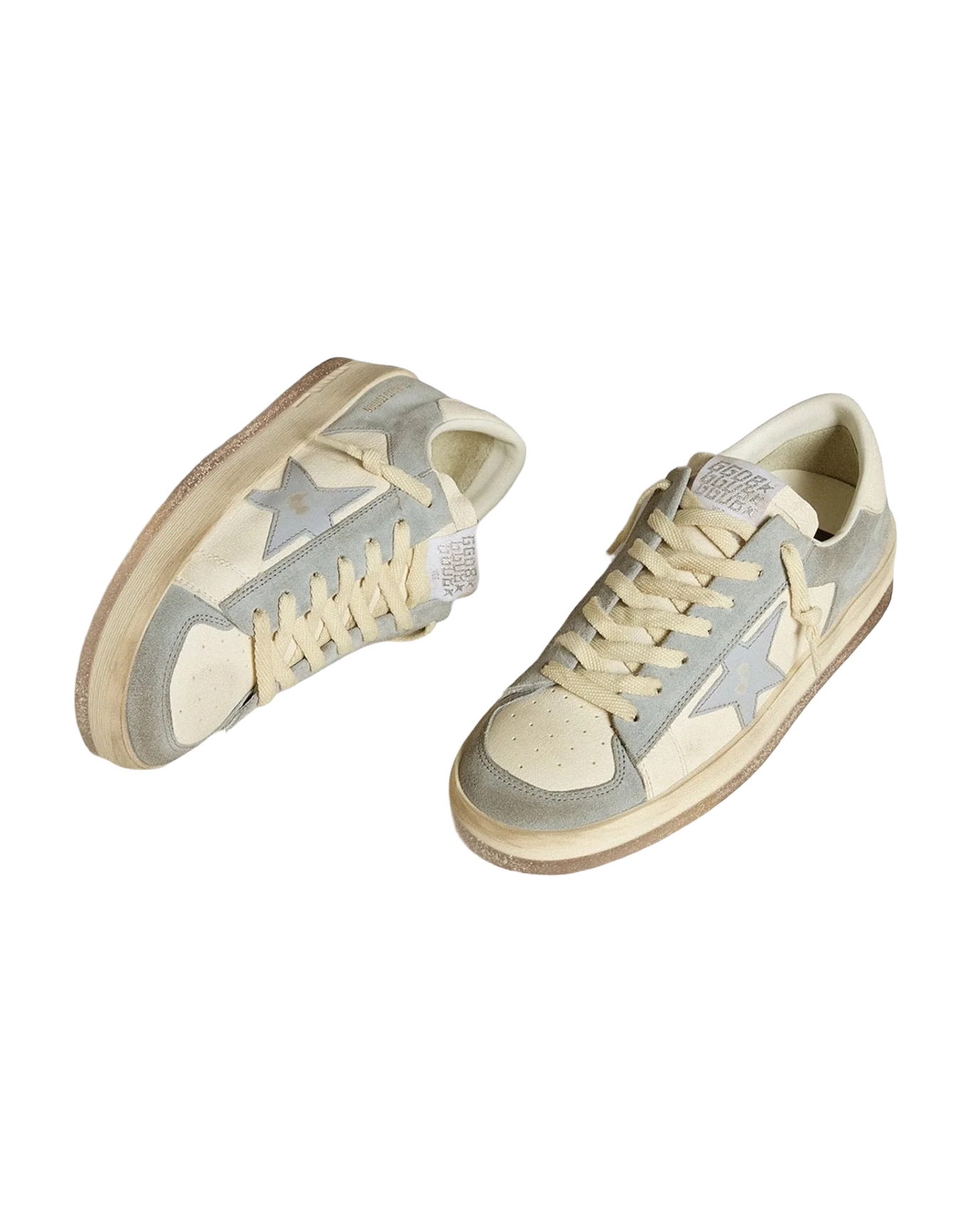 Women | Stardan Ltd Nappa & Suede with Leather Star & Nappa Heel Tab | Light Blue x White (V1) - Image 3