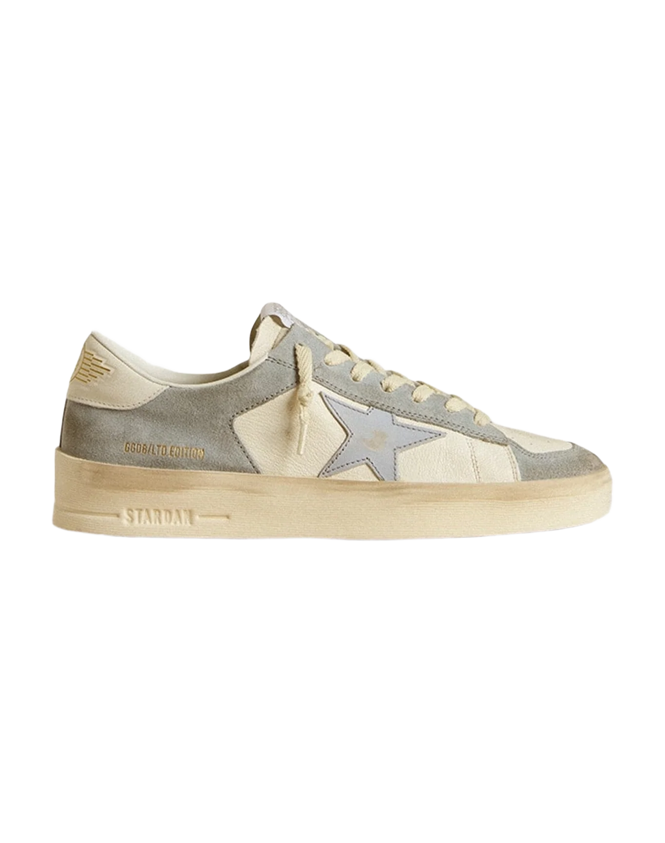 Women | Stardan Ltd Nappa & Suede with Leather Star & Nappa Heel Tab | Light Blue x White (V1) - Image 4