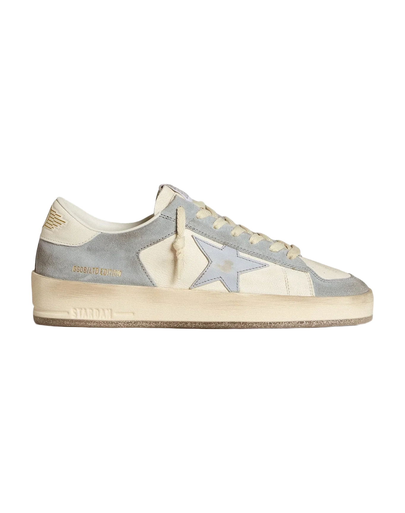 Women | Stardan Ltd Nappa & Suede with Leather Star & Nappa Heel Tab | Light Blue x White (V1) - Image 7