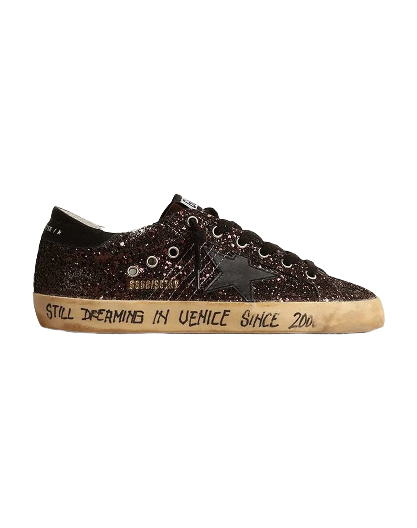 Women | Super-Star Glitter with Leather Star & Heel Tab | Coffee Brown x Chocolate Brown x Black (V1) - Image 2