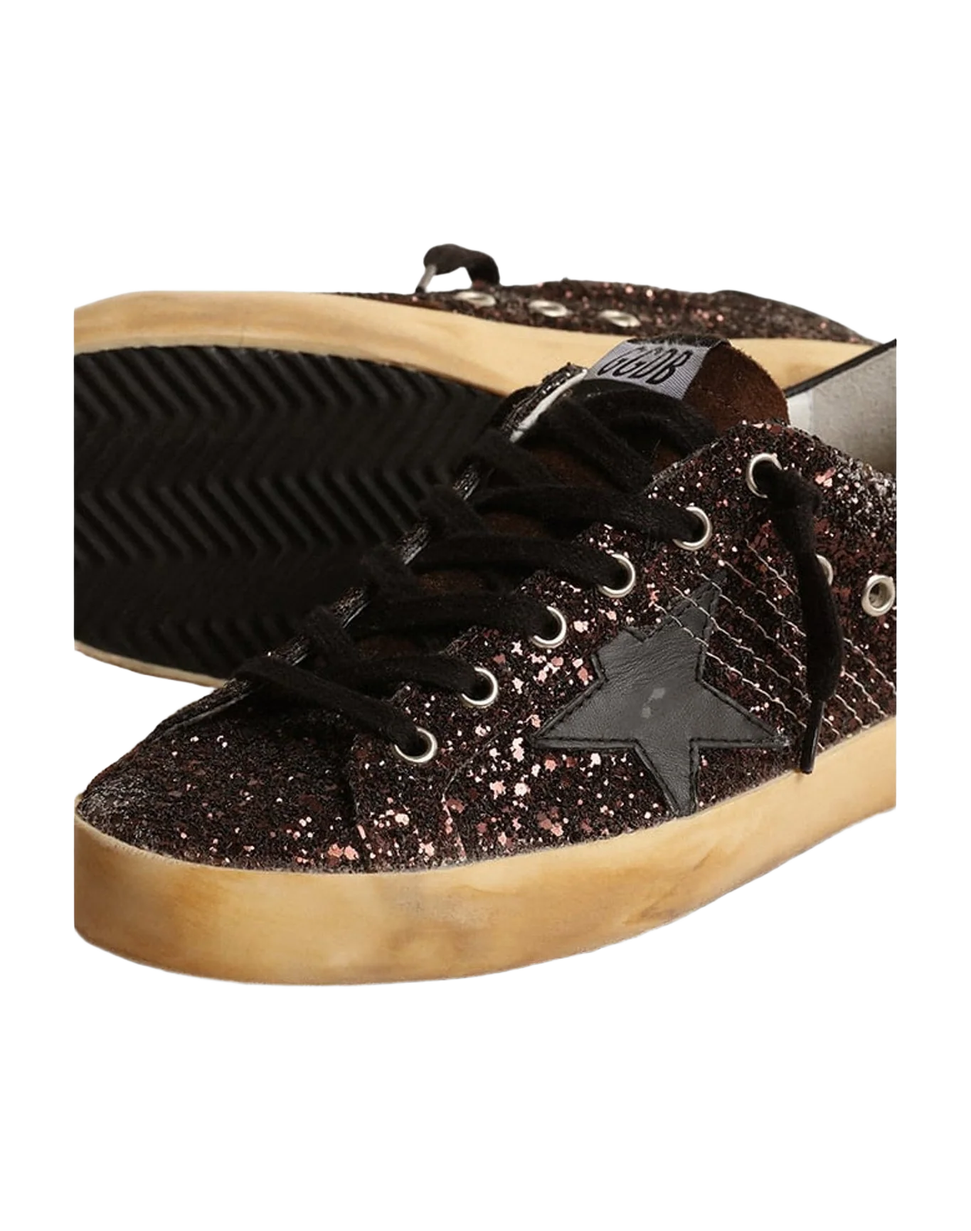 Women | Super-Star Glitter with Leather Star & Heel Tab | Coffee Brown x Chocolate Brown x Black (V1) - Image 8