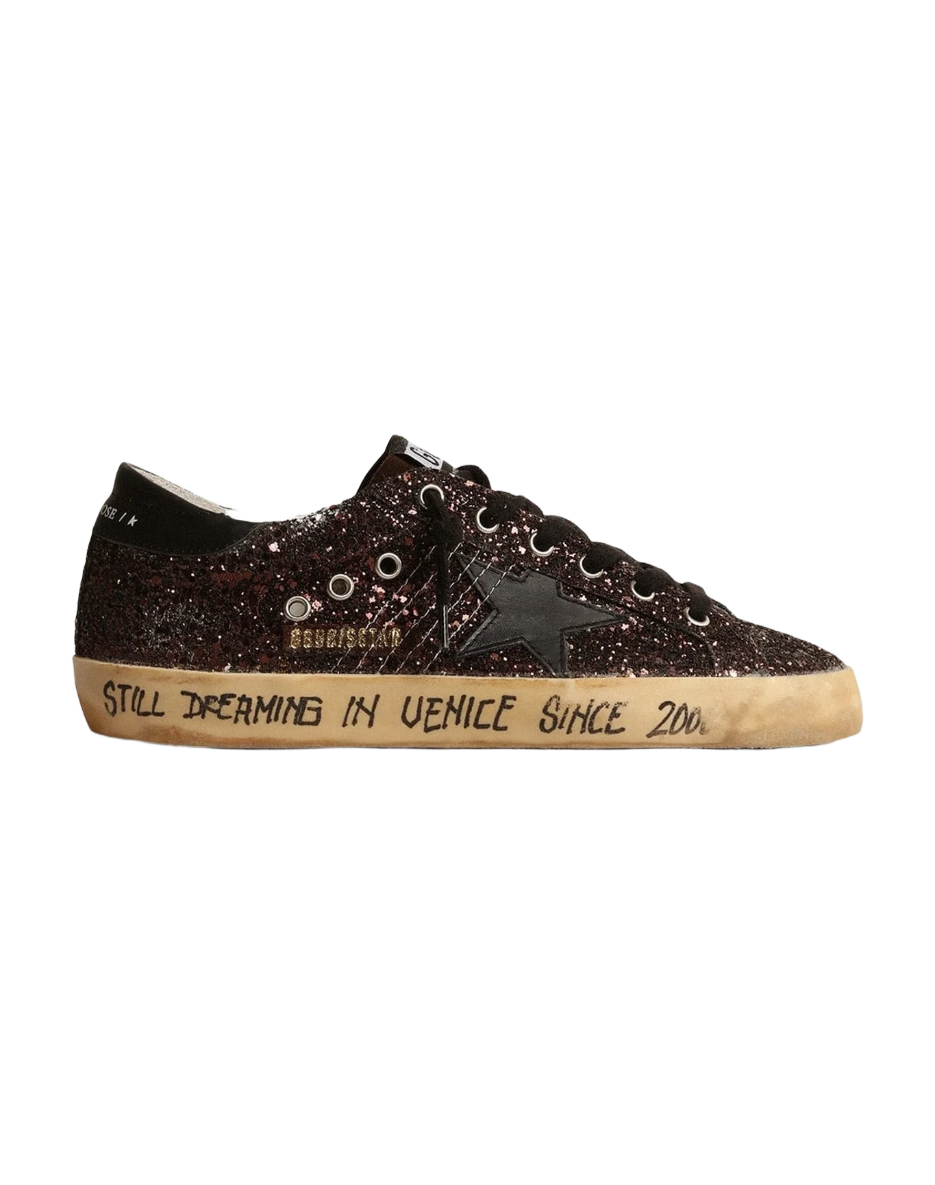 Women | Super-Star Glitter with Leather Star & Heel Tab | Coffee Brown x Chocolate Brown x Black (V2) - Image 5