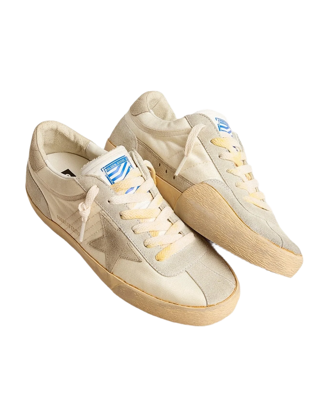 Women | Super-Star Lab Nylon with Dove Gray Star & Gray Suede Inserts | White x Ice x Taupe (V1) - Image 8