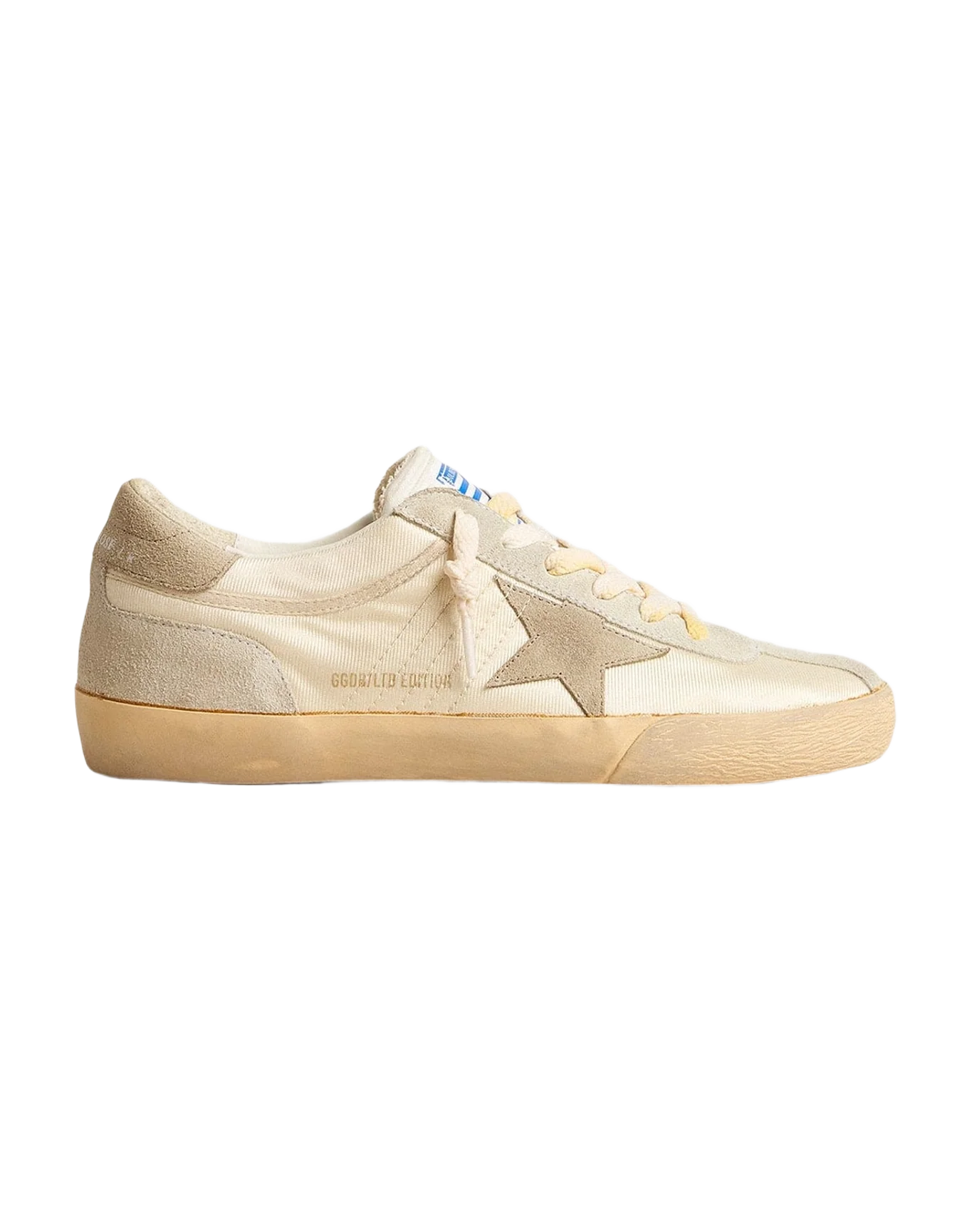 Women | Super-Star Lab Nylon with Dove Gray Star & Gray Suede Inserts | White x Ice x Taupe (V2) - Image 2