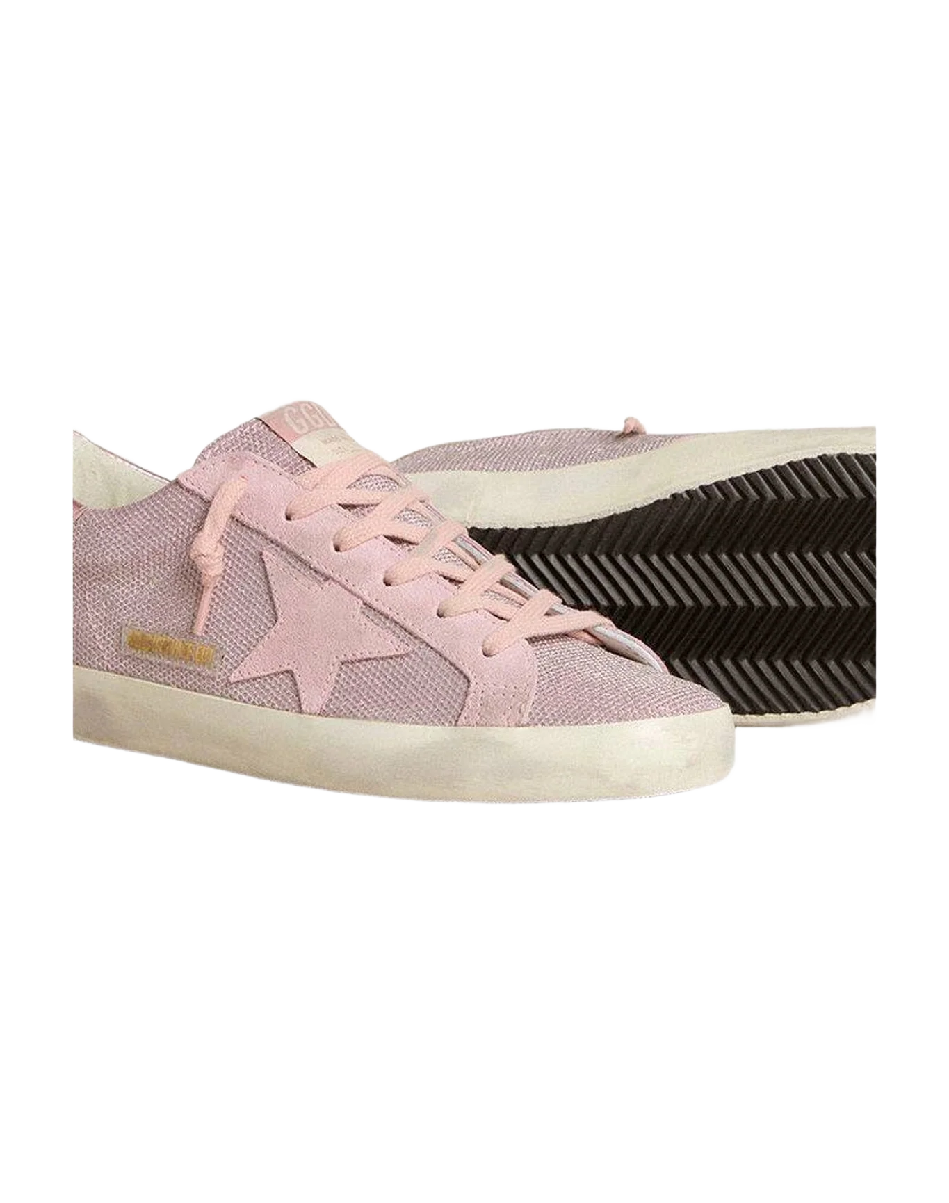 Women | Super-Star Ltd Glitter with Suede Star & Leather Heel Tab | Antique Pink (V2) - Image 6
