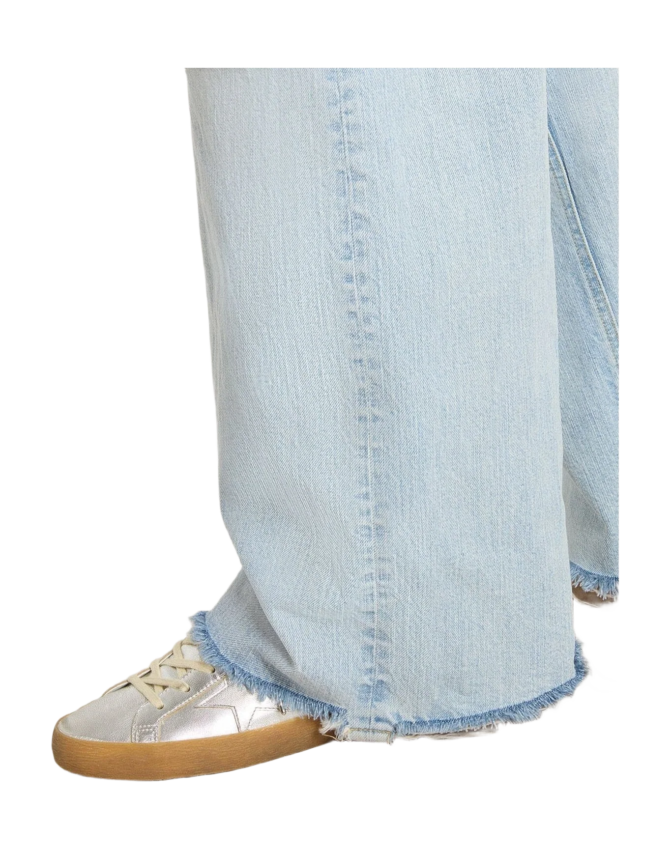 Women | Super-Star Metallic Leather with Leather Star & Heel Tab | Silver (V1) - Image 2