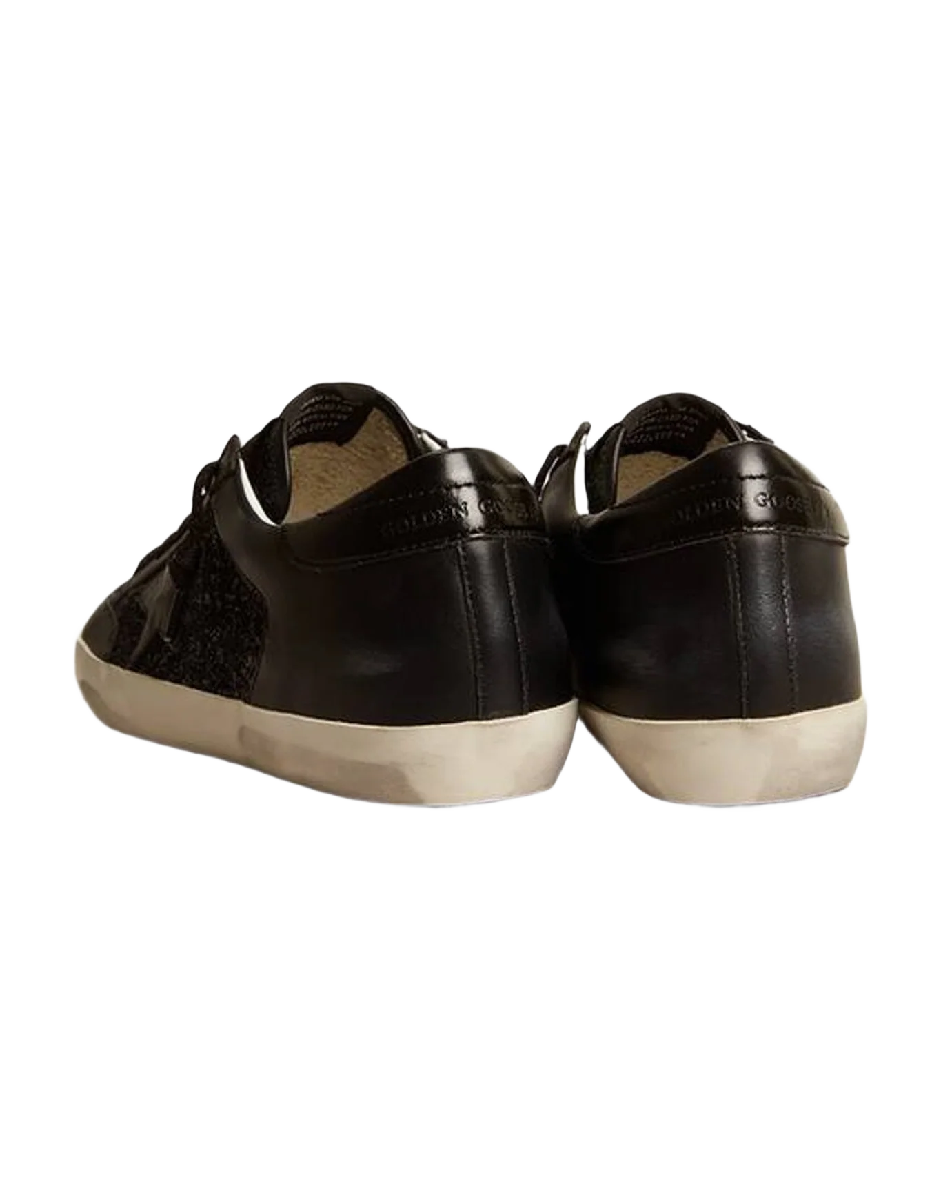 Women | Super-Star Nappa & Glitter with Glossy Leather Star | Black (V2)