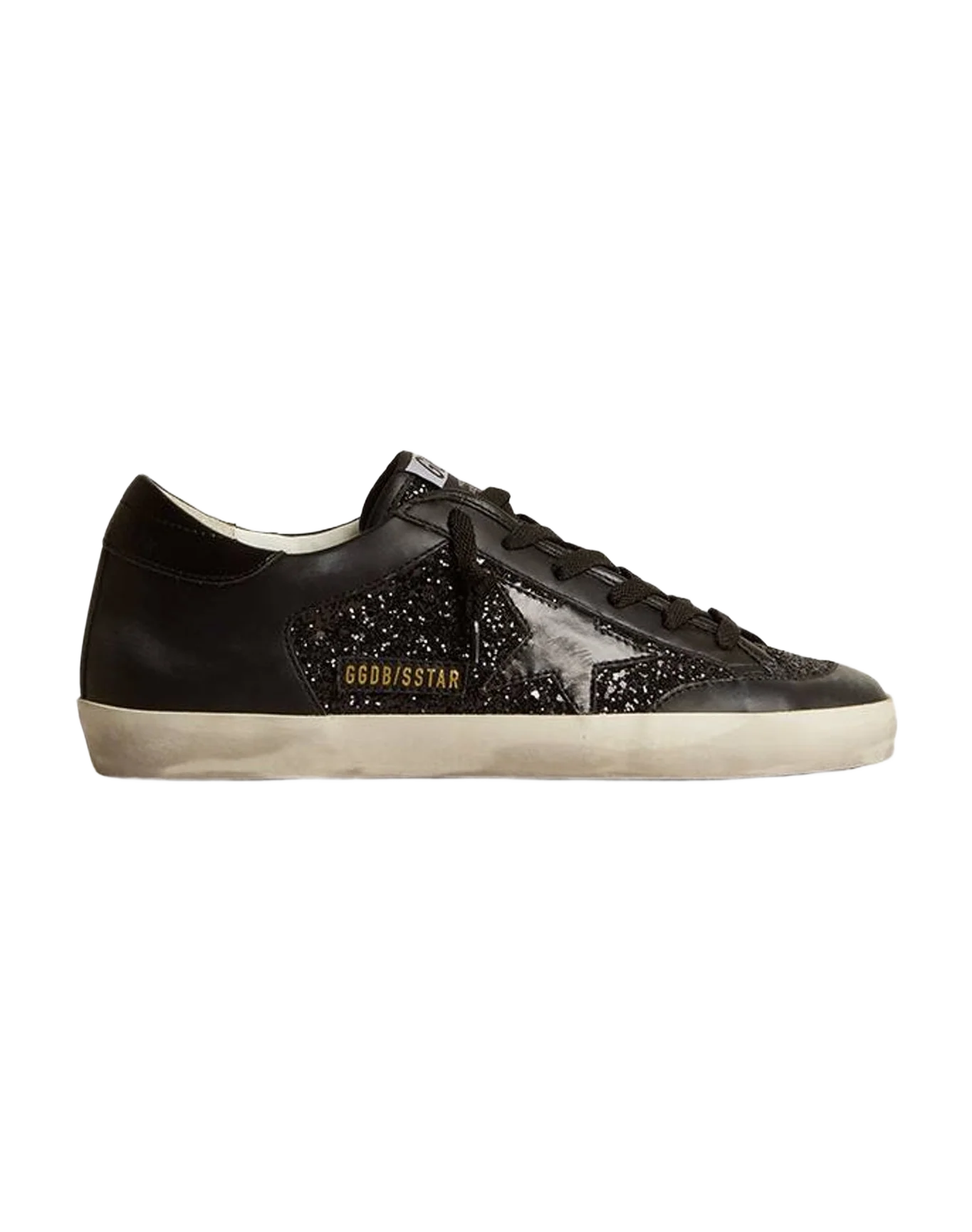 Women | Super-Star Nappa & Glitter with Glossy Leather Star | Black (V2) - Image 3