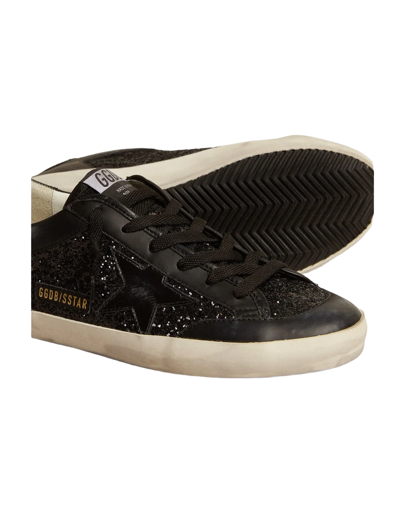 Women | Super-Star Nappa & Glitter with Glossy Leather Star | Black (V2) - Image 5