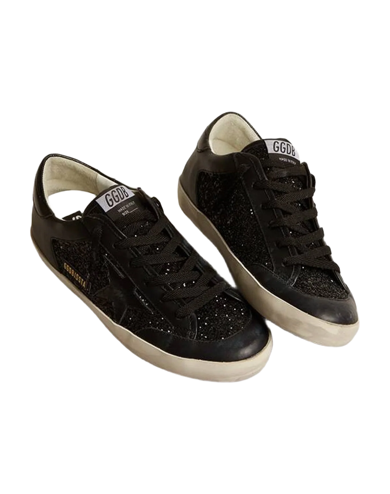 Women | Super-Star Nappa & Glitter with Glossy Leather Star | Black (V2) - Image 7