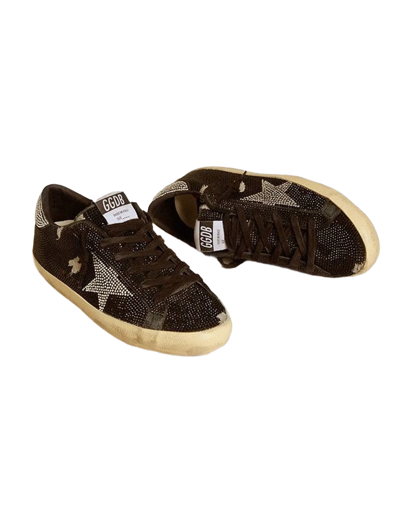 Women | Super-Star Suede & Swarovski Crystals with Silver Star | Black x Crystal (V1) - Image 6