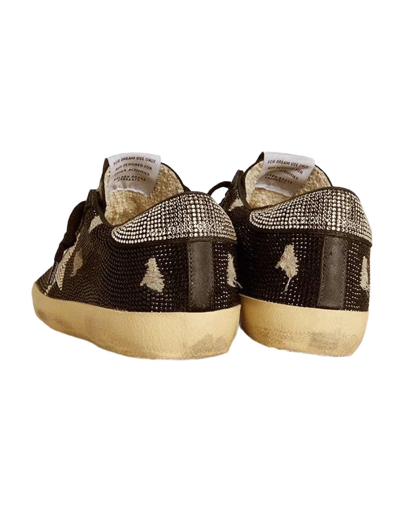 Women | Super-Star Suede & Swarovski Crystals with Silver Star | Black x Crystal (V2) - Image 3