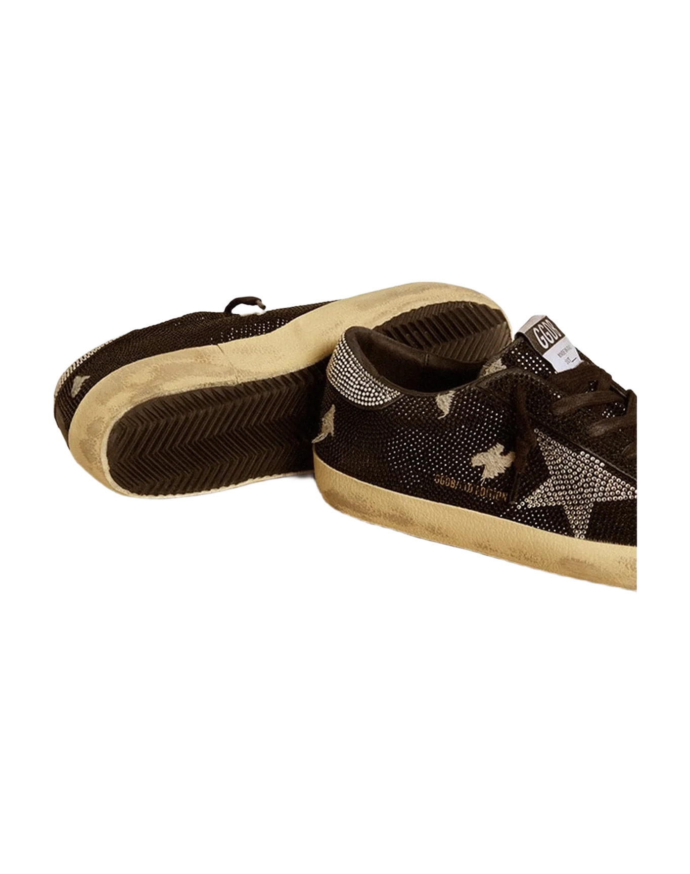 Women | Super-Star Suede & Swarovski Crystals with Silver Star | Black x Crystal (V2) - Image 5