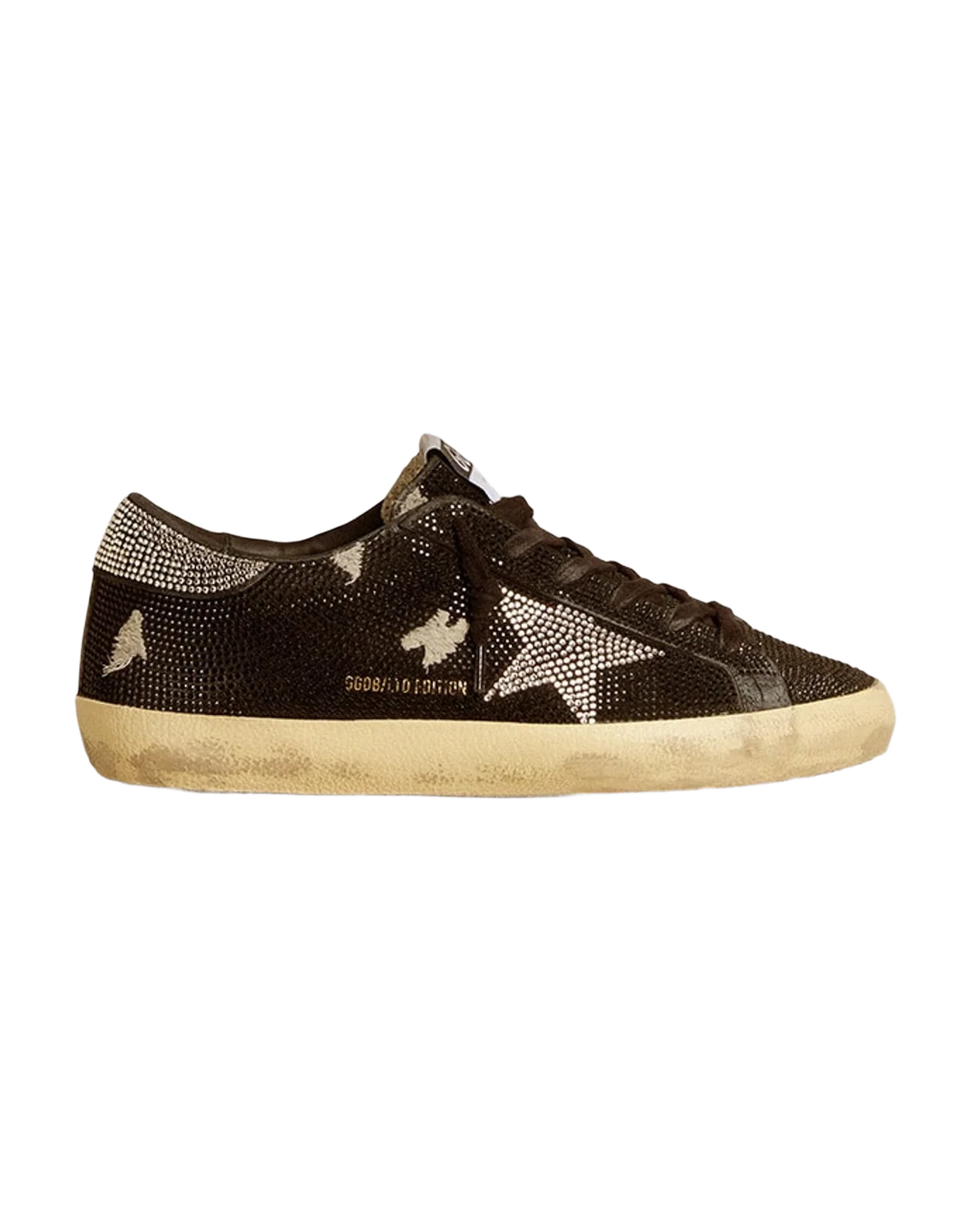 Women | Super-Star Suede & Swarovski Crystals with Silver Star | Black x Crystal (V2) - Image 7