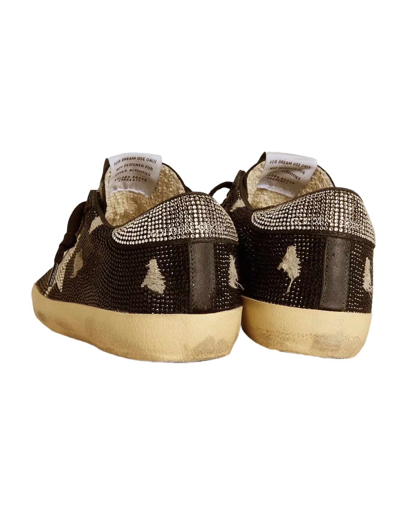 Women | Super-Star Suede & Swarovski Crystals with Silver Star | Black x Crystal (V2) - Image 9