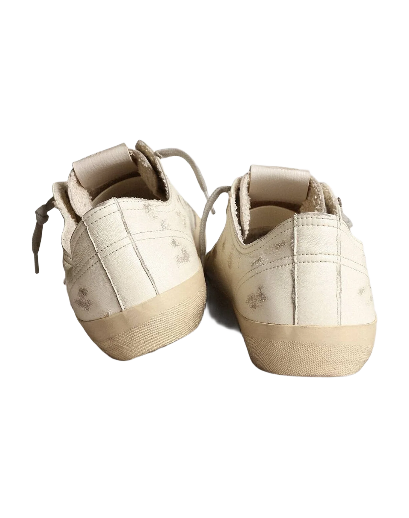 Women | Super-Star with Leather Star | Dirty White x Black (V2) - Image 3