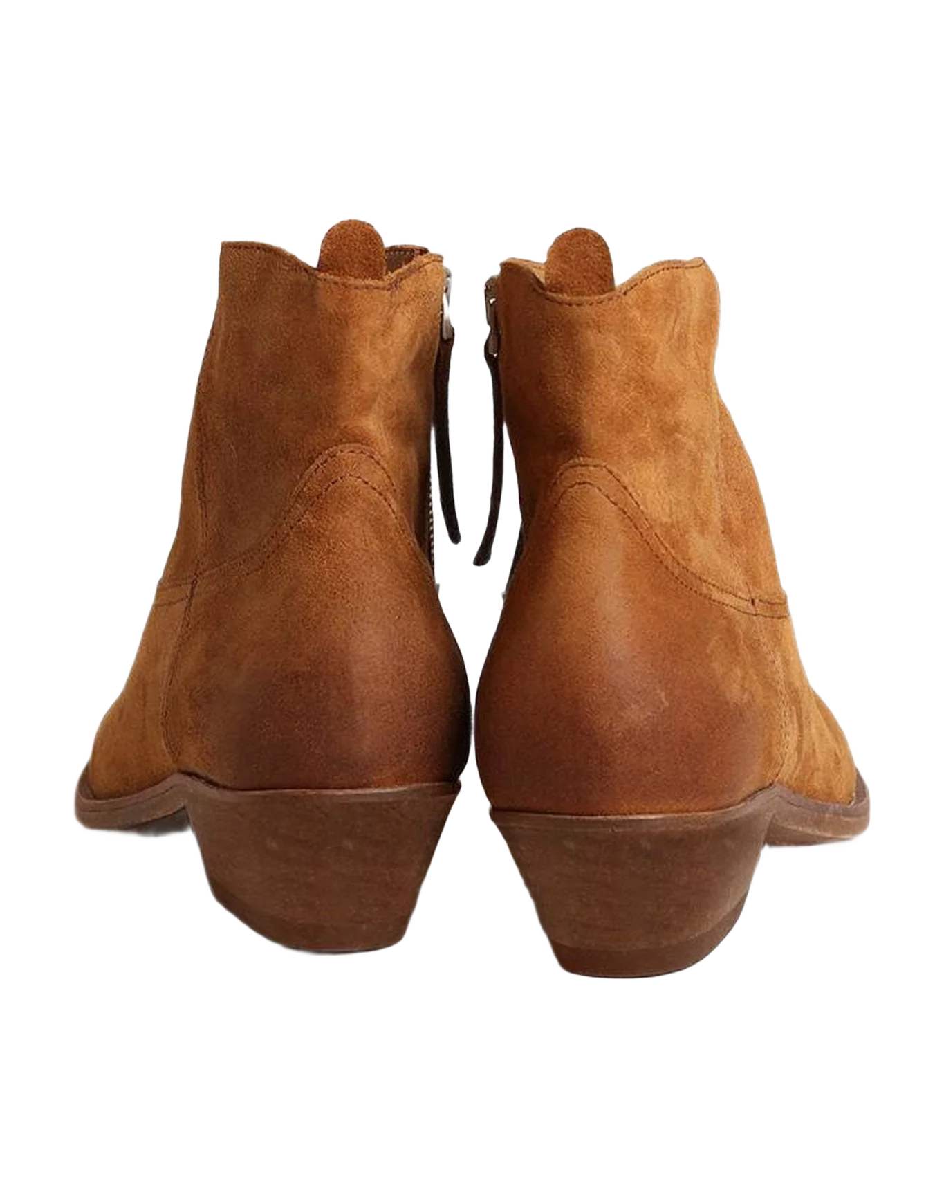 Women | Young Ankle Boots Colored Suede | Cognac (V1) - Image 7