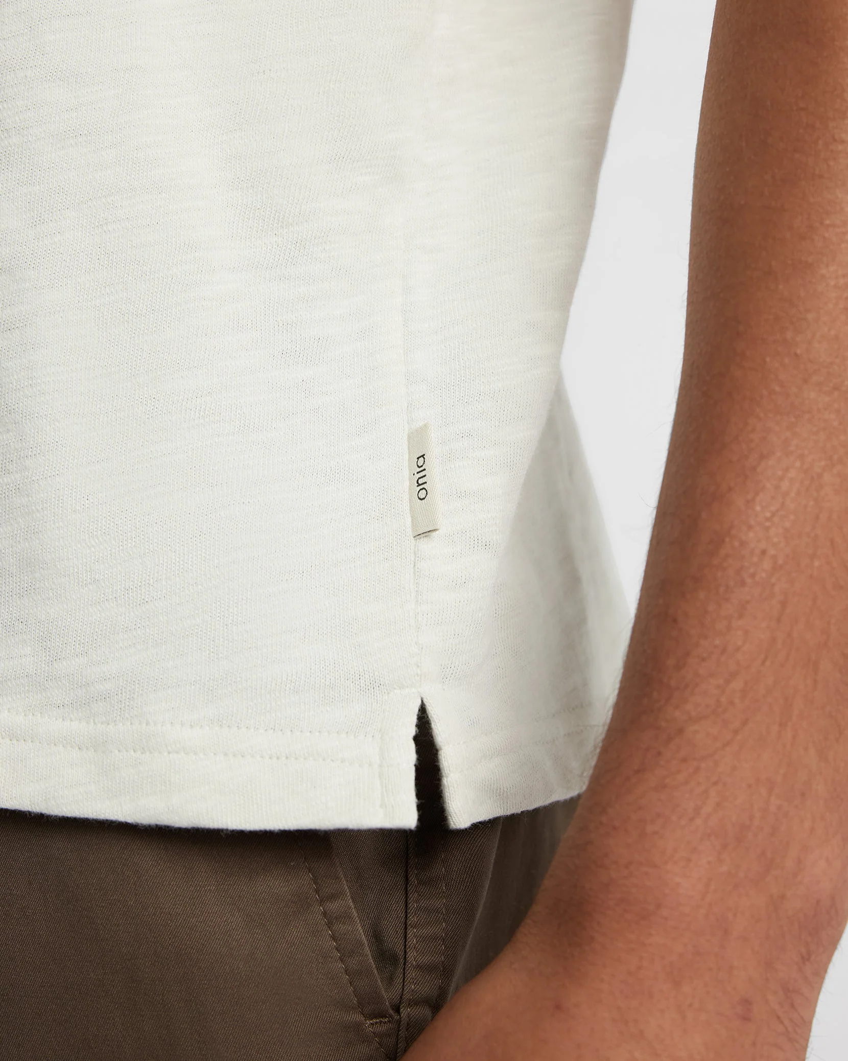 Mens | Heavyweight Slub Polo | Bone - Image 4