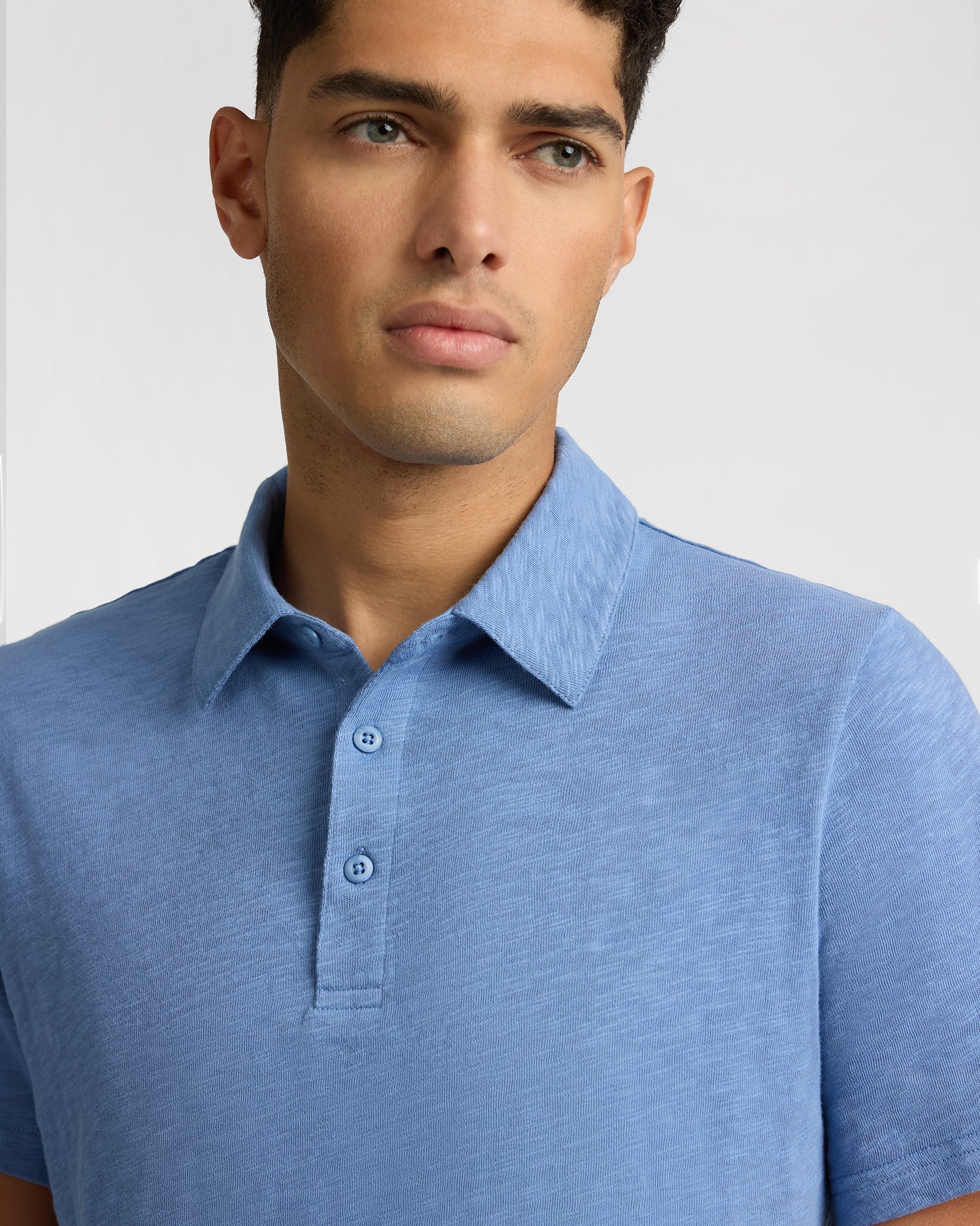 Mens | Heavyweight Slub Polo | Indigo - Image 3