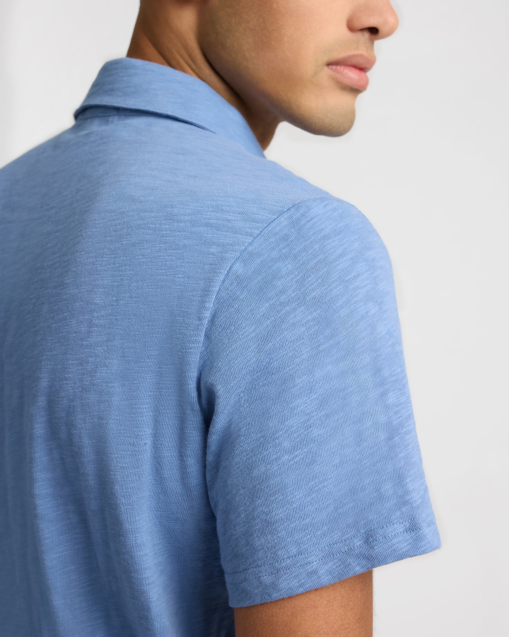 Mens | Heavyweight Slub Polo | Indigo - Image 5
